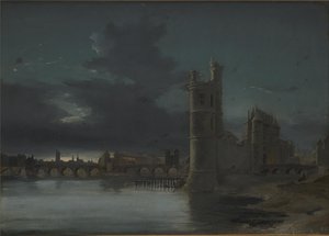 Tour St. Jacques y Notre Dame, París. Tarde de Anton Melbye