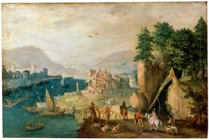 Una ciudad en las montañas, siglo XVII de Anton Mirou