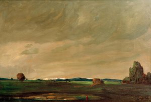 Paisaje prealpino en el lago Chiemsee de Anton Müller Wischin