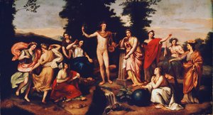 Apolo y las Tres Gracias, c.1750-60 de Anton Raphael Mengs