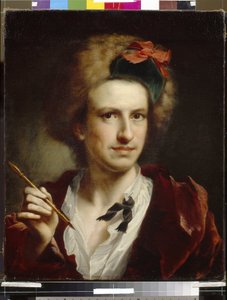 Retrato del grabador Francesco Bartolozzi (1728-1813). Pintura de Anton Raphael Mengs (1728-1779), óleo sobre lienzo. arte alemán de Anton Raphael Mengs