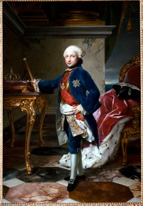 Retrato de Fernando I de Borbón o Fernando IV, Rey de Nápoles, a los nueve años de Anton Raphael Mengs