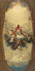San Eusebio llevado al cielo, c.1757 (óleo sobre lienzo) de Anton Raphael Mengs