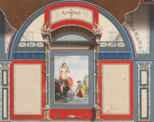 Mural de una casa romana en el terreno de la Villa Negroni en Roma, Venus y una ninfa con erotes. 1778