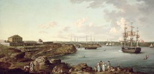 Barcos de la Royal Navy en Port Mahon, Menorca de Anton Schantz