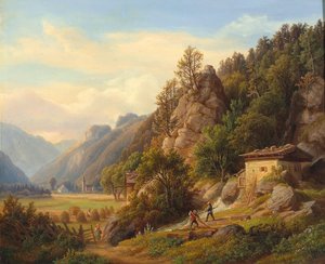 Alemán: Partie bey Frohnwies en el camino de Lofer a Salfelden en Pinzgau