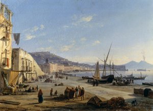 Vista de Nápoles con el Vesubio al fondo de Anton Sminck Pitloo