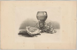 Bodegón de cristal, ostras y uvas
Flower and Fruit Studien (...) 3er episodio (título de la serie) de Anton Weiss