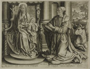 San Lucas pintando a la Virgen de Anton Wierix