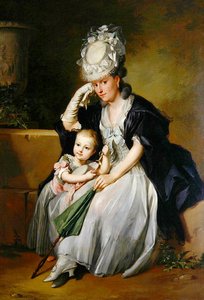 La segunda esposa y el hijo del artista de Anton Wilhelm Tischbein