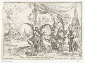 Abraham recibe a los tres ángeles de Anton van der Borcht