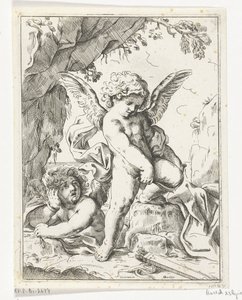 Cupido rompe su arco de Anton van der Borcht