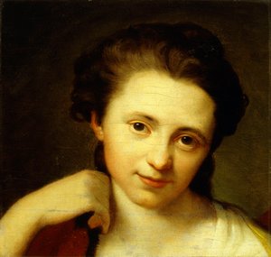 Retrato de Angelica Kauffmann, busto de Anton von Maron