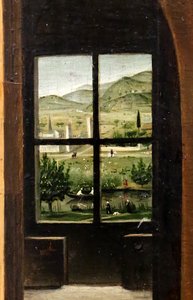 San Jerónimo en su estudio, detalle, c.1475 (óleo sobre tabla)