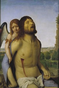 El Cristo Muerto Sostenido por un Ángel de Antonello da Messina