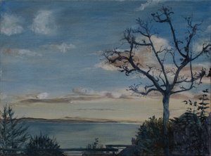 Ditcheat Hill, Somerset, 2019 (óleo sobre lienzo) de Antonia Myatt