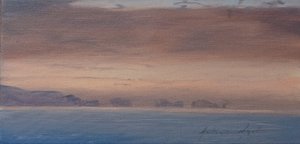 Seven Sisters, Lymington, 2019 (óleo sobre lienzo) de Antonia Myatt