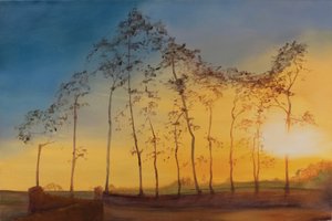 El tritón, Somerset, 2018 (óleo sobre lienzo) de Antonia Myatt
