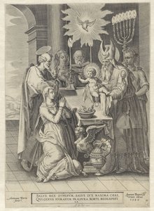 Presentación en el templo de Antonie Wierix (II)