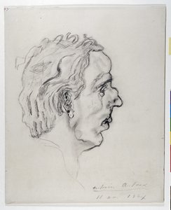 Retrato de perfil del poeta Jacques Prevel (1915-1951) - 11 de mayo de Antonin Artaud