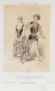 El Sr. Ibos y la Srta. Richard como el Duque de Mantua y Magdalena en Rigoletto de Verdi, 1885 de Antonin Marie Chatiniere