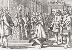Felipe III, Rey de España ante Margarita de Austria de Antonio (after) Tempesta