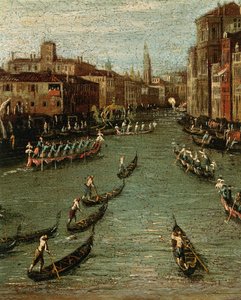 La Regata Histórica: Góndolas en el Gran Canal de Antonio (studio of) Canaletto