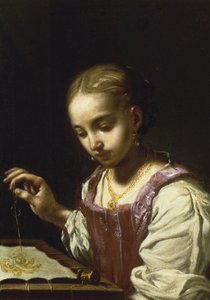 Niña cosiendo de Antonio Amorosi