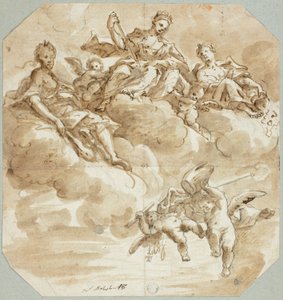 María como Reina del Cielo o Apoteosis de Santa de Antonio Balestra