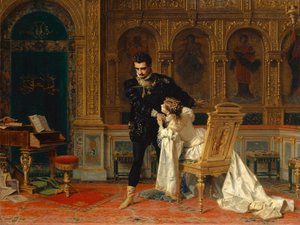 Escena de Fiesco de Schiller (Acto IV, Escena 14) de Antonio Barzaghi Cattaneo