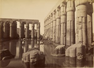 El patio inundado de Amenhotep III en el templo de Luxor de Antonio Beato