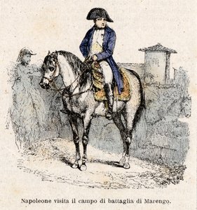 Napoleón Bonaparte en Italia, visita el campo de batalla de Marengo de Antonio Bonamore