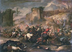 Escaramuzas de caballería entre cruzados y turcos de Antonio Calza