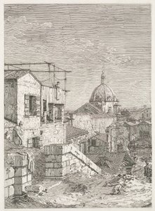 Vistas: La Maison a linscription, 1735-1746 de Giovanni Antonio Canal
