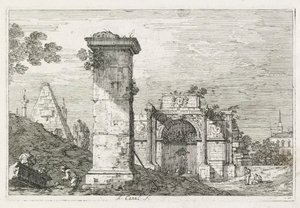 Vistas: El Pilier aislado de Antonio Canaletto