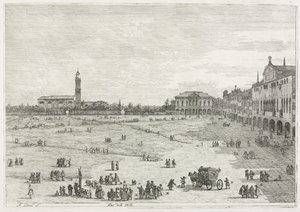 Vistas: Prà della Valle, Padua de Antonio Canaletto