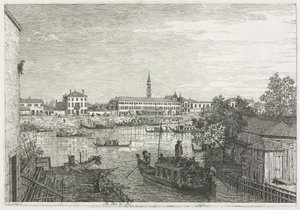 Vistas: El Puerto en Dolo de Antonio Canaletto