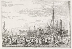 Vistas: El mercado en el Molo de Antonio Canaletto