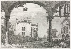 Vistas: El pórtico con la linterna de Antonio Canaletto
