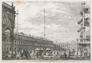 Vistas: El Palacio del Procurador y la Iglesia de San Geminiano, Venecia de Antonio Canaletto