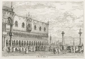 Vistas: La piedra de proclamación en Venecia de Antonio Canaletto