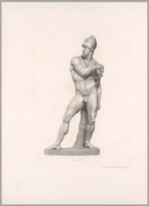 Ajax, vista frontal, de Oeuvre de Canova de Antonio Canova