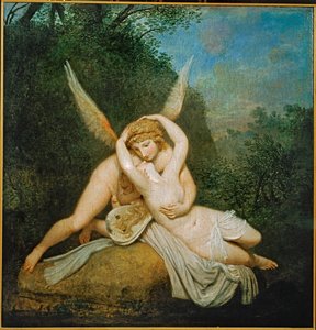 Amor y Psique ... (pintura sobre lienzo) de Antonio Canova