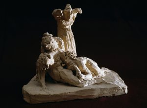 Lamentación de Cristo, boceto en terracota de Antonio Canova (1757-1822), Possagno, Véneto, Italia
