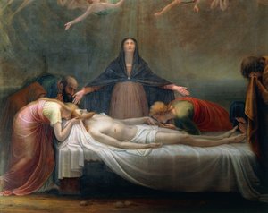 Lamentación sobre el Cristo muerto (detalle) de Antonio Canova