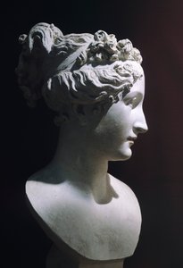 Paulina Borghese como Venus Victrix, por Antonio Canova (1757-1822), mármol blanco