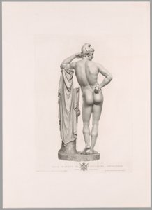 París apoyado en un tocón de árbol, vista posterior, de Oeuvre de Canova de Antonio Canova
