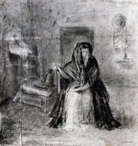 Mujer sentada, por Antonio Canova (1757-1822), dibujo
