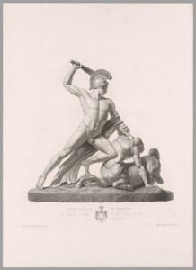 Teseo y el centauro, vista frontal, de Oeuvre de Canova de Antonio Canova