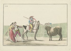 Plate II, from the series Colección de las principales suertes de una corrida de toros (Collection of the Main Actions in a Bullfight) de Antonio Carnicero